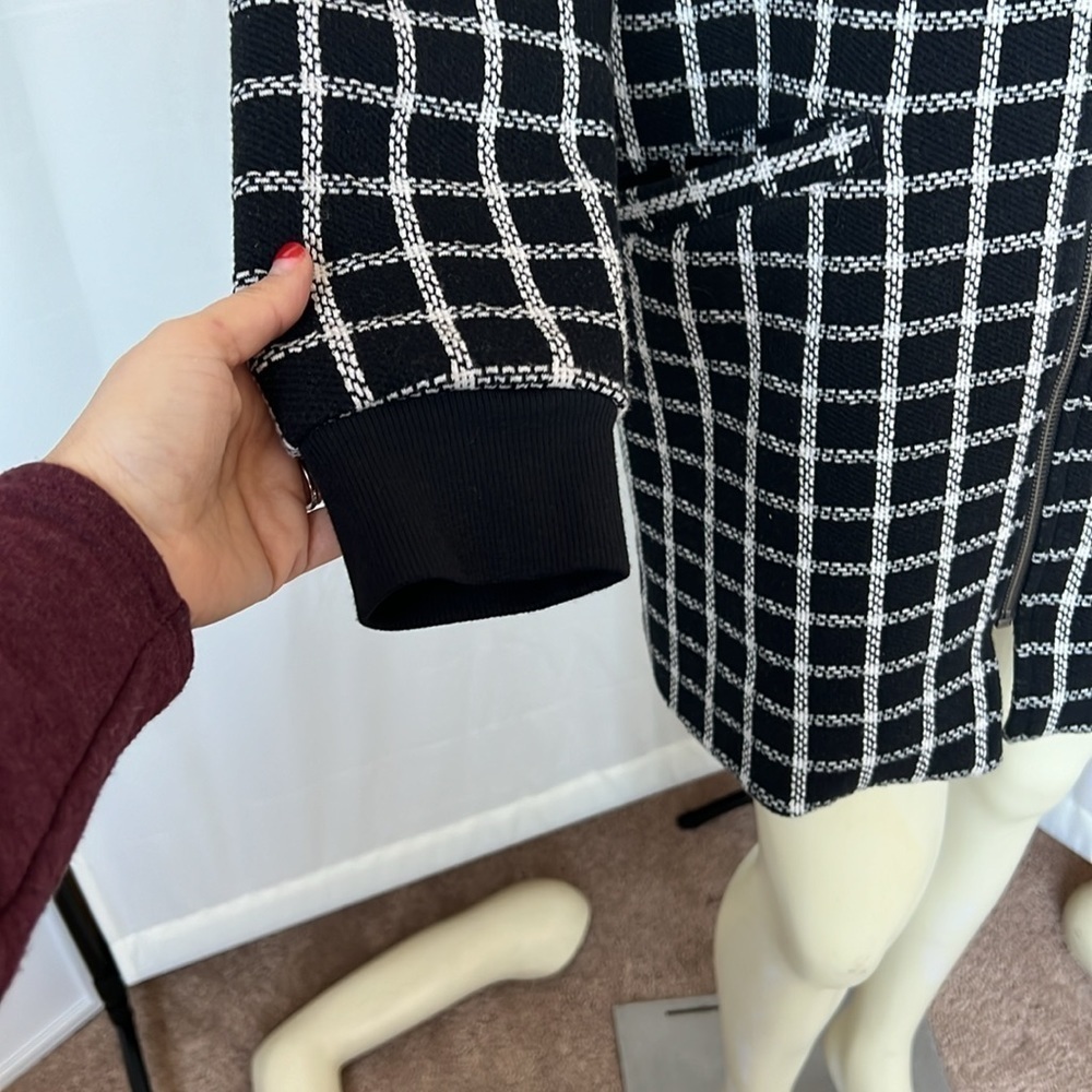 Sanctuary City Topper Windowpane ZIP Up coat - Picture 4 of 10